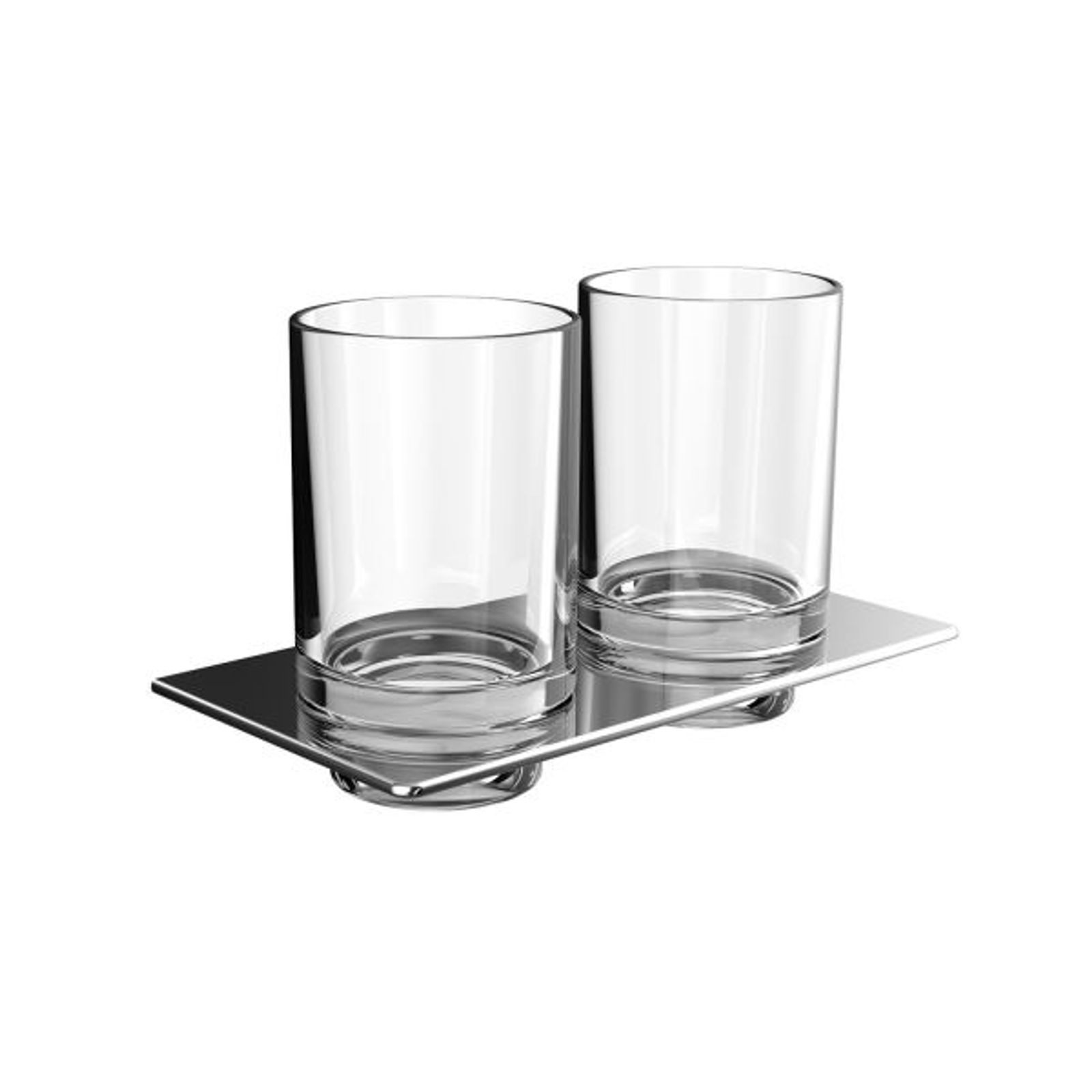 Emco Bad art Doppelglashalter Glasteil klar chrom