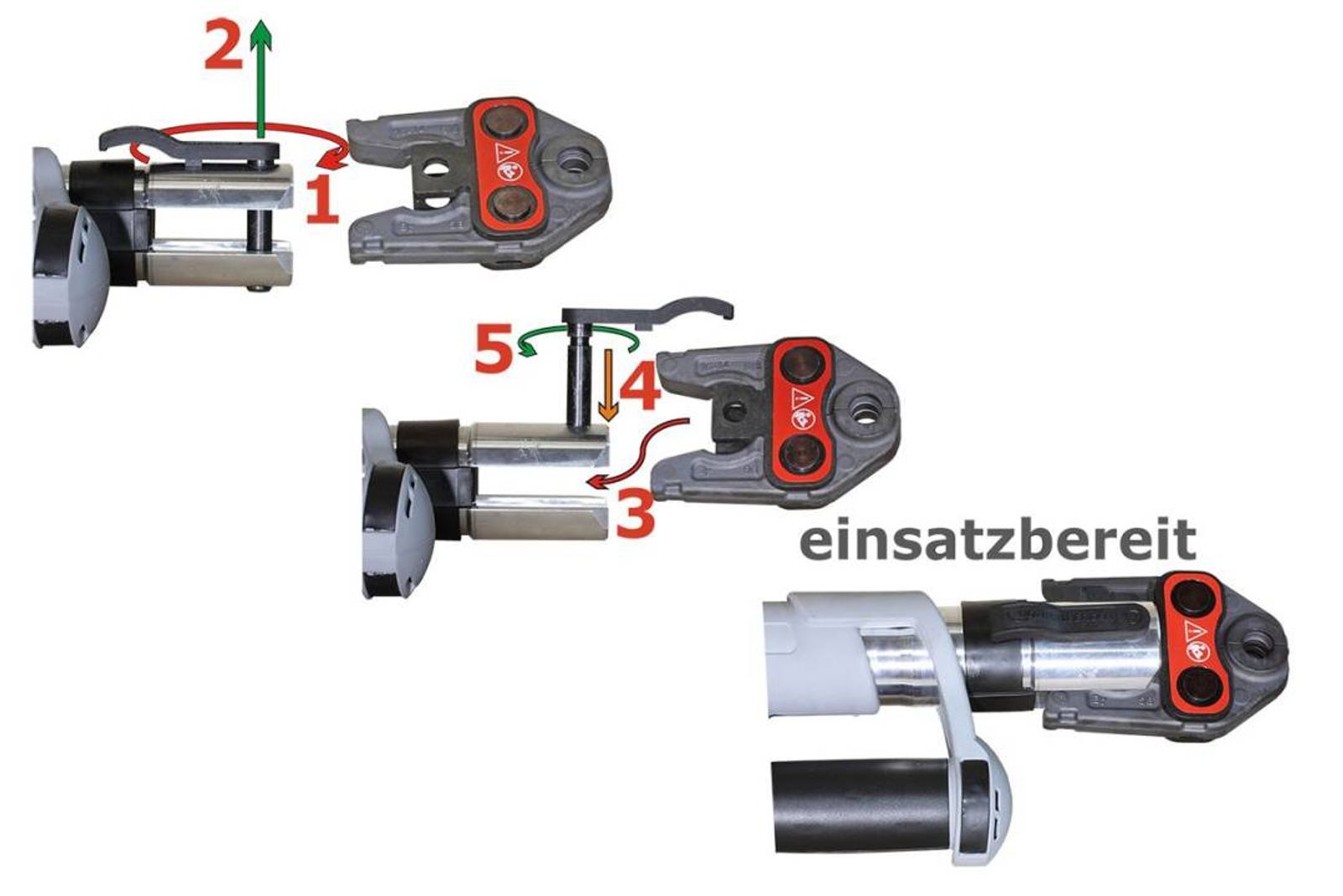 Rothenberger elektrohydraulische Fitting - Pressmaschine ROMAX AC ECO, Set mit Pressbacken Kontur "TH"