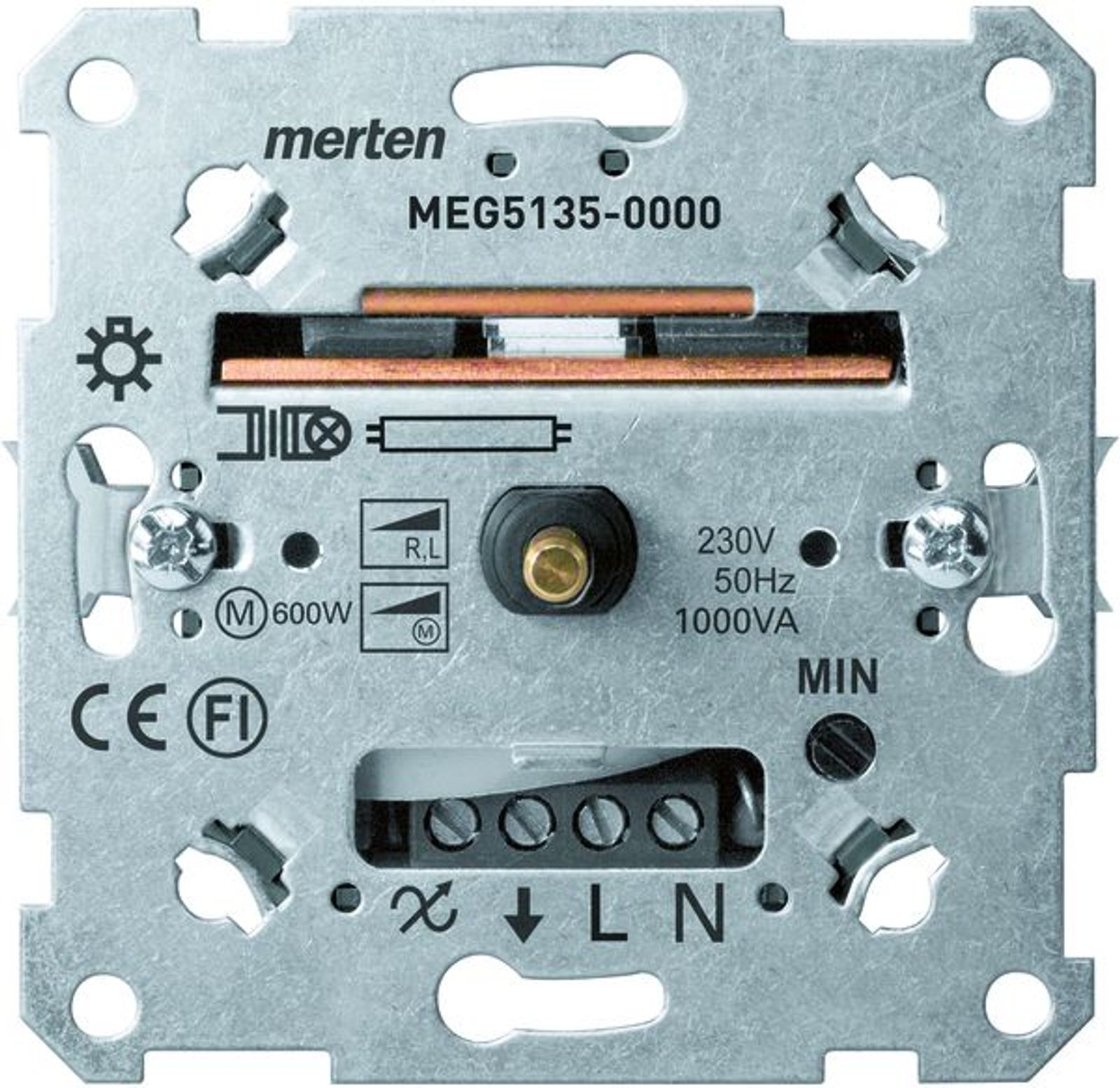Merten Dimmer Dreh/Druckkn 60-1000W UP MEG5135-0000 indukt