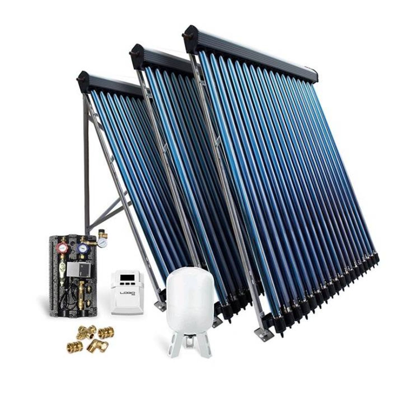 Solar-Paket Röhrenkollektor HP30 9,78 m² für Flachdach