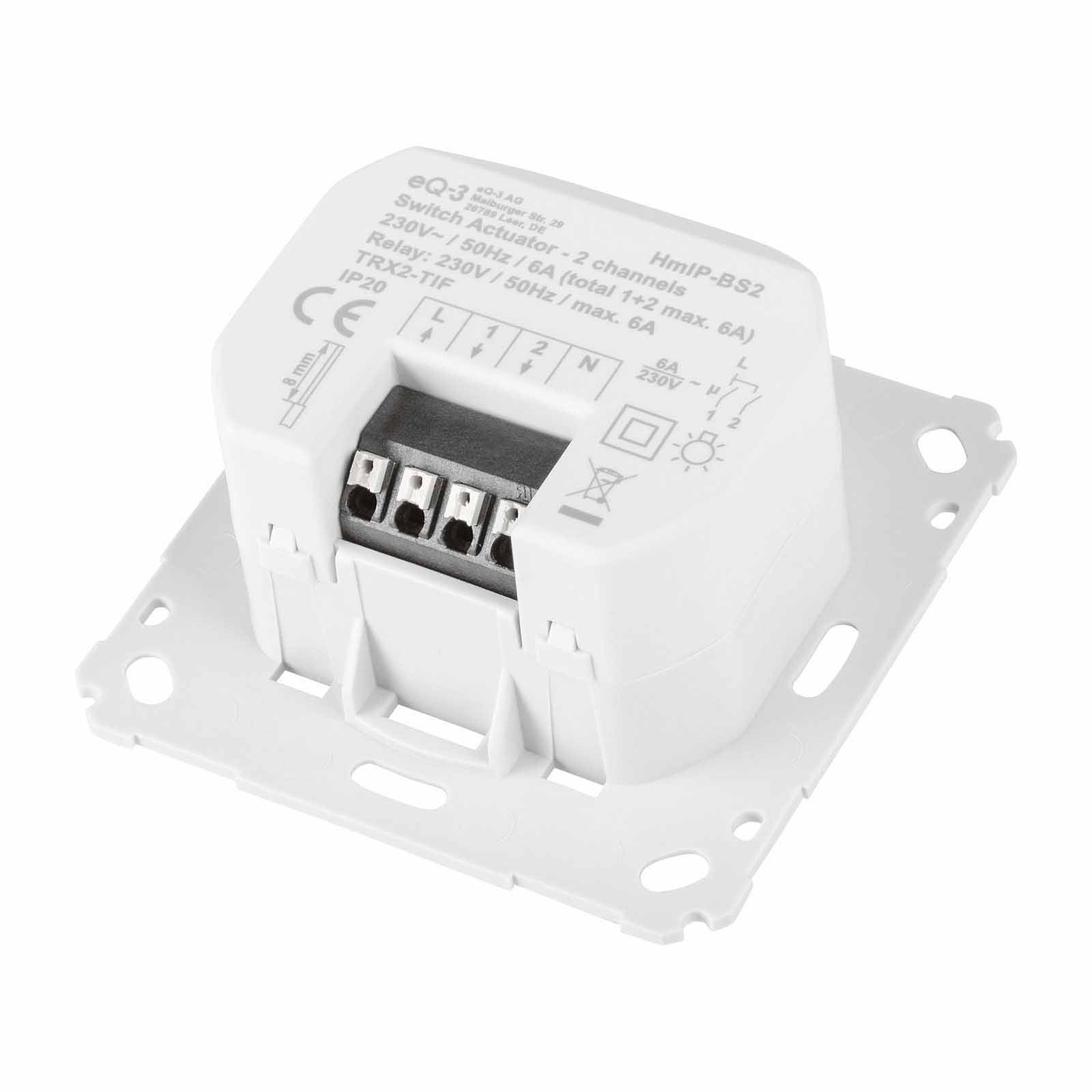 Homematic IP Smart Home Schaltaktor für Markenschalter 2-fach HmIP-BS2