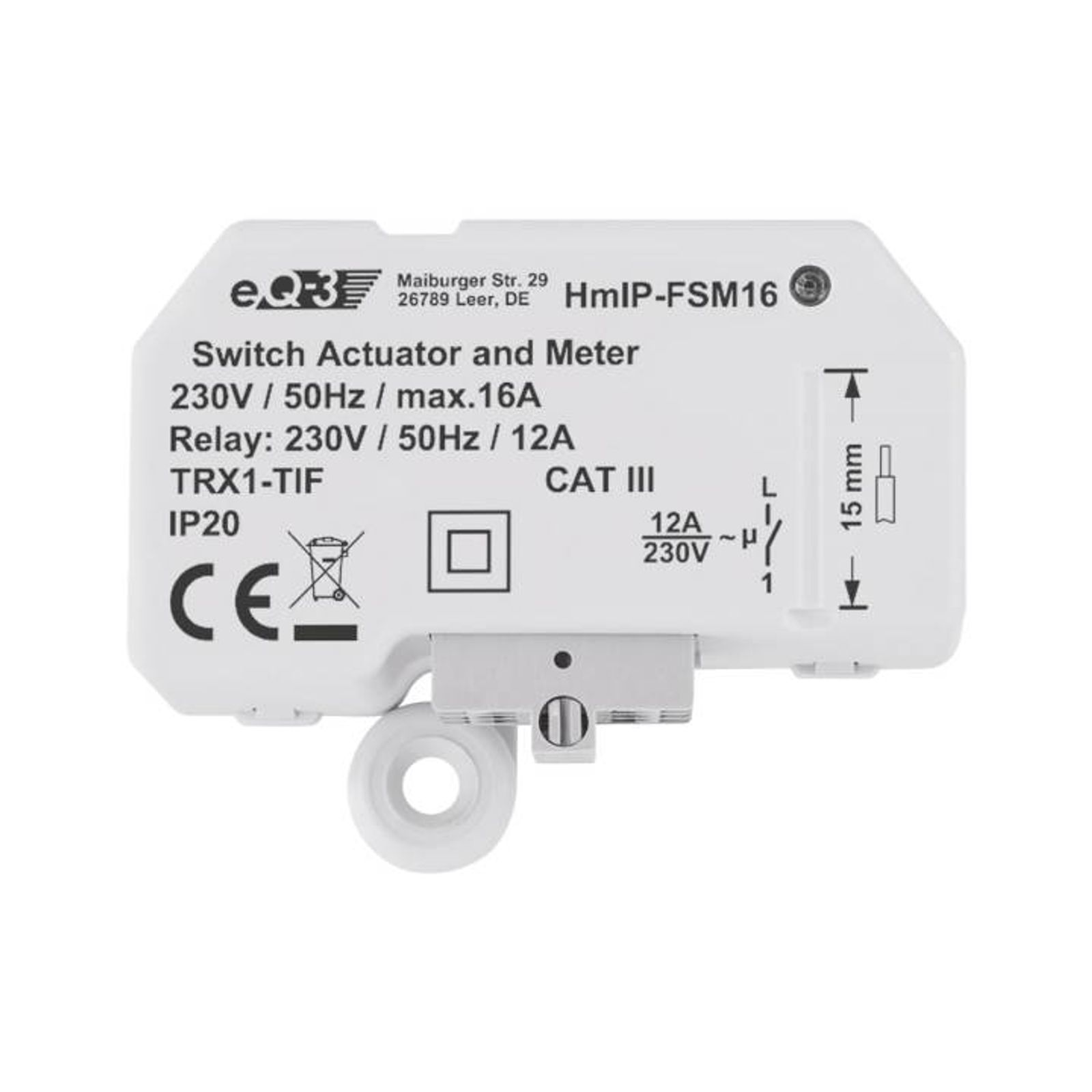 Homematic IP Smart Home Schalt-Mess-Aktor (16 A) - Unterputz HmIP-FSM16