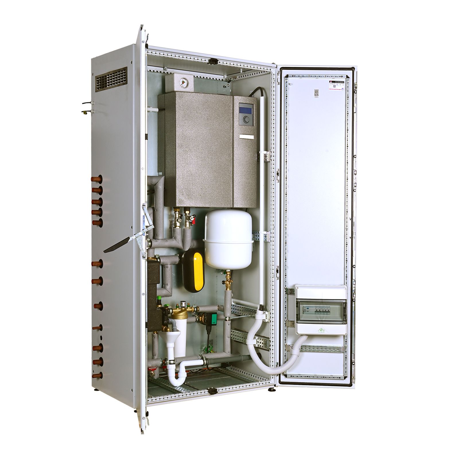 ThermCube Hybrid All-in-One Luft-Wasser Wärmepumpen System Speicheranschluss links