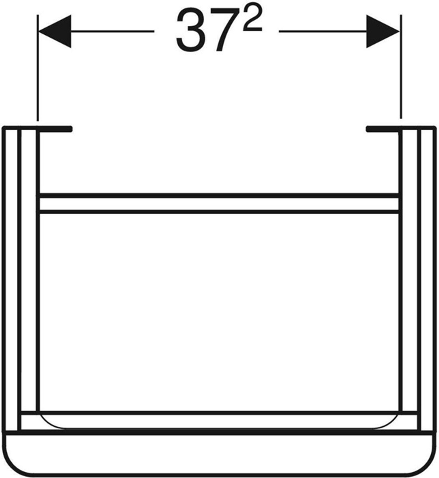 Geberit Smyle Square US für HWB, m. 1 Tü 44,2x61,7x35,6cm, weiß