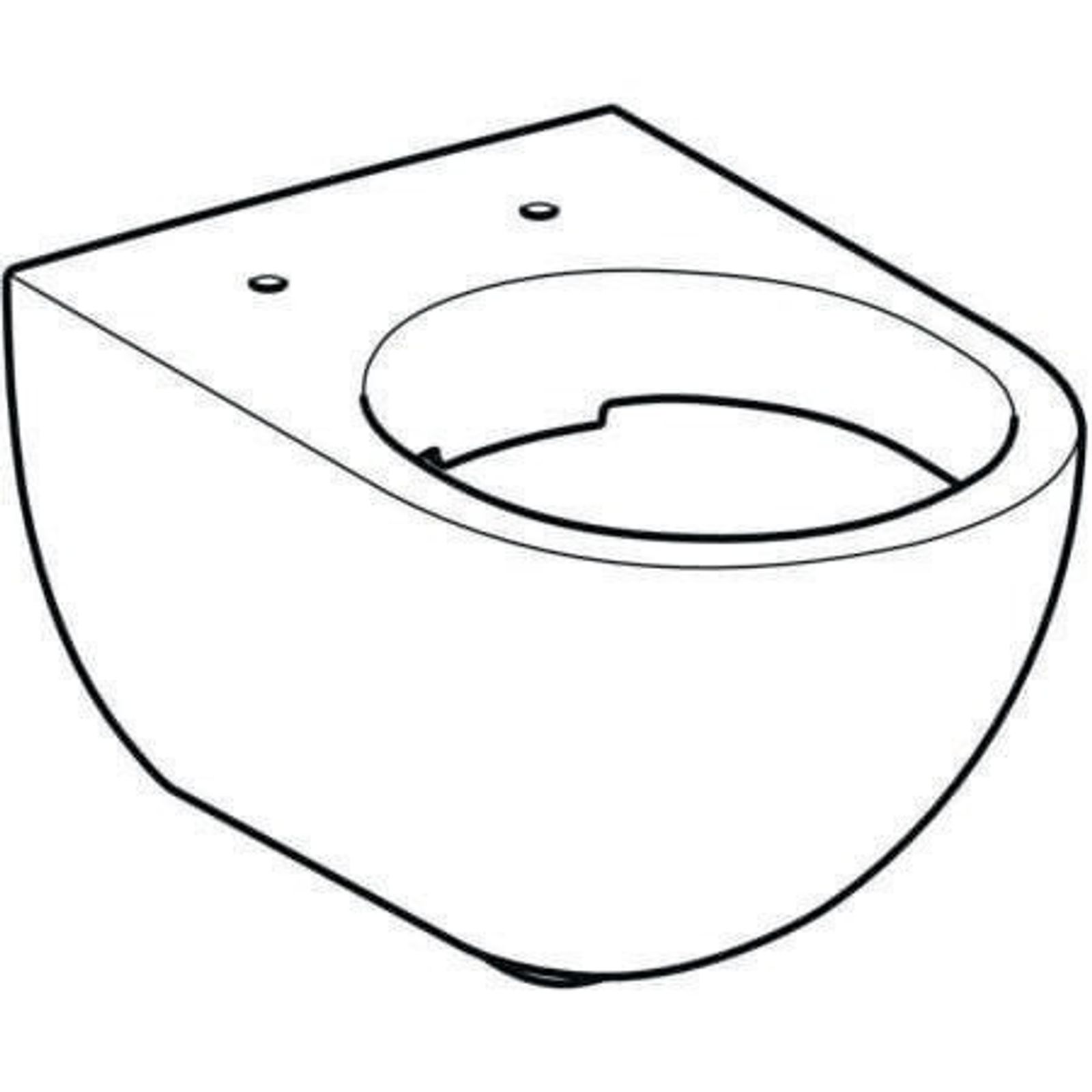 Geberit Acanto Wand-WC Tiefspüler geschlossene Form Rimfree, weiß KeraTect