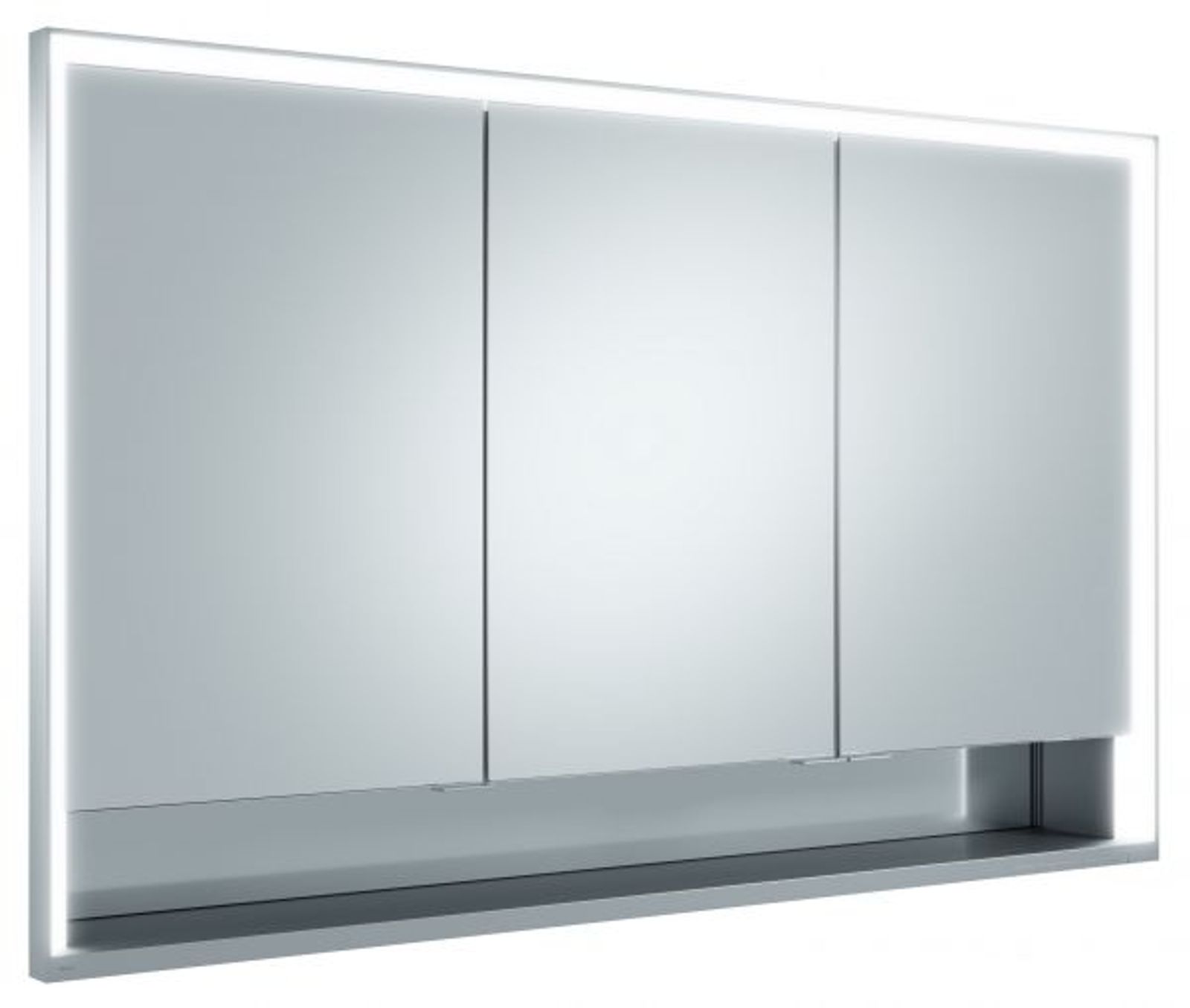 Keuco K-line 300 Einbau-Spiegelschrank 3 B1200xH735xT165mm(35mm v.d. Wand) Silber