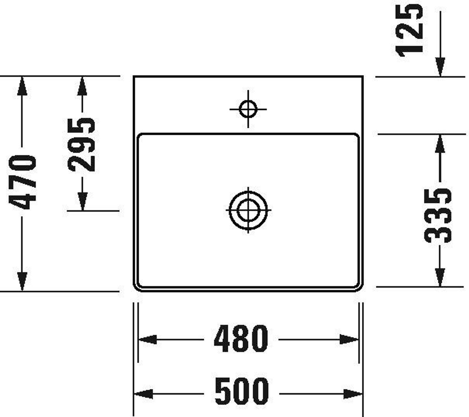 Duravit Möbel-WT DuraSquare 500mm, Weiß o.ÜL, m.HLB, 1 HL