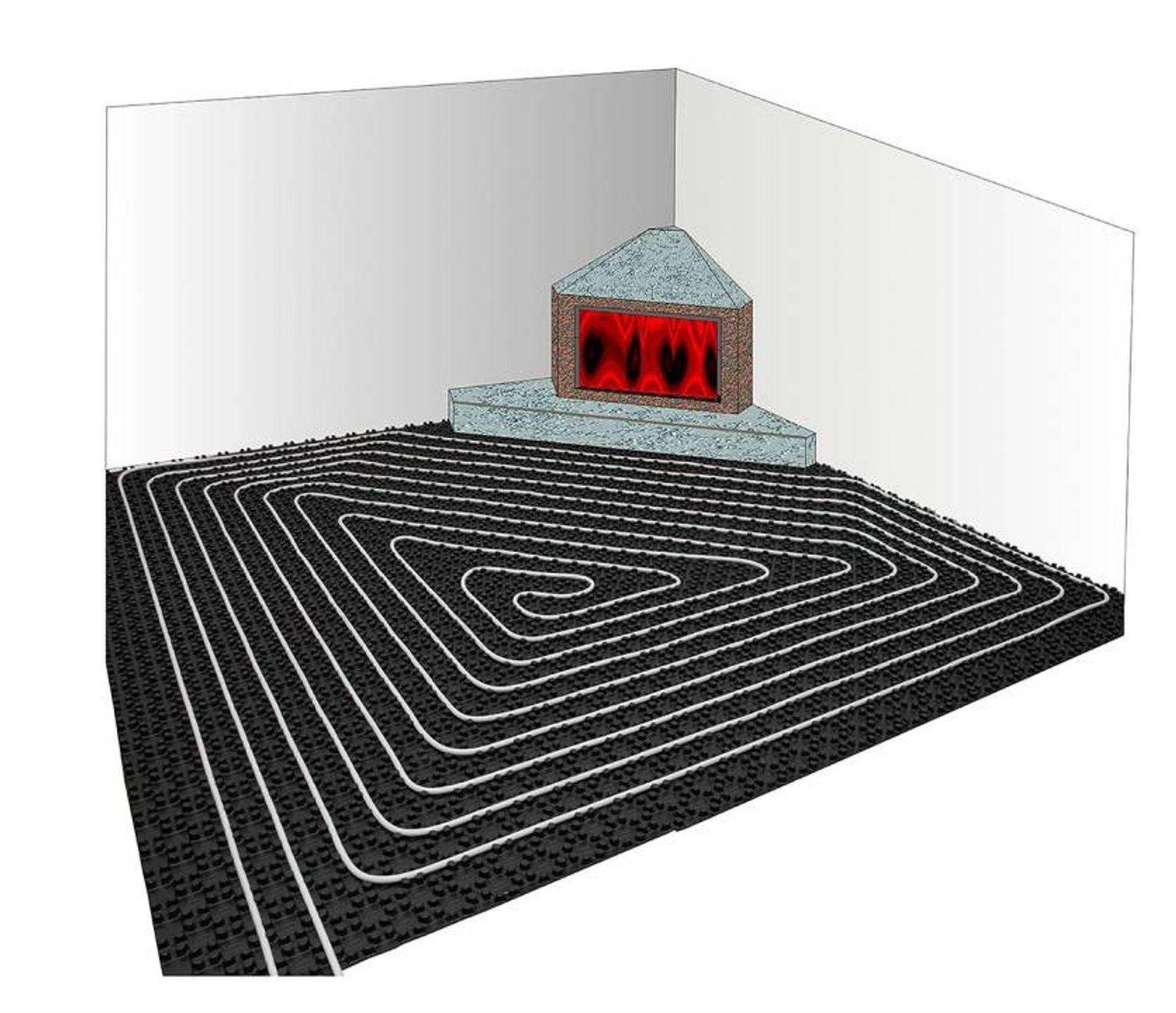 Fußbodenheizung Noppen-Systemplatte Basic 35-2 (10 m²)