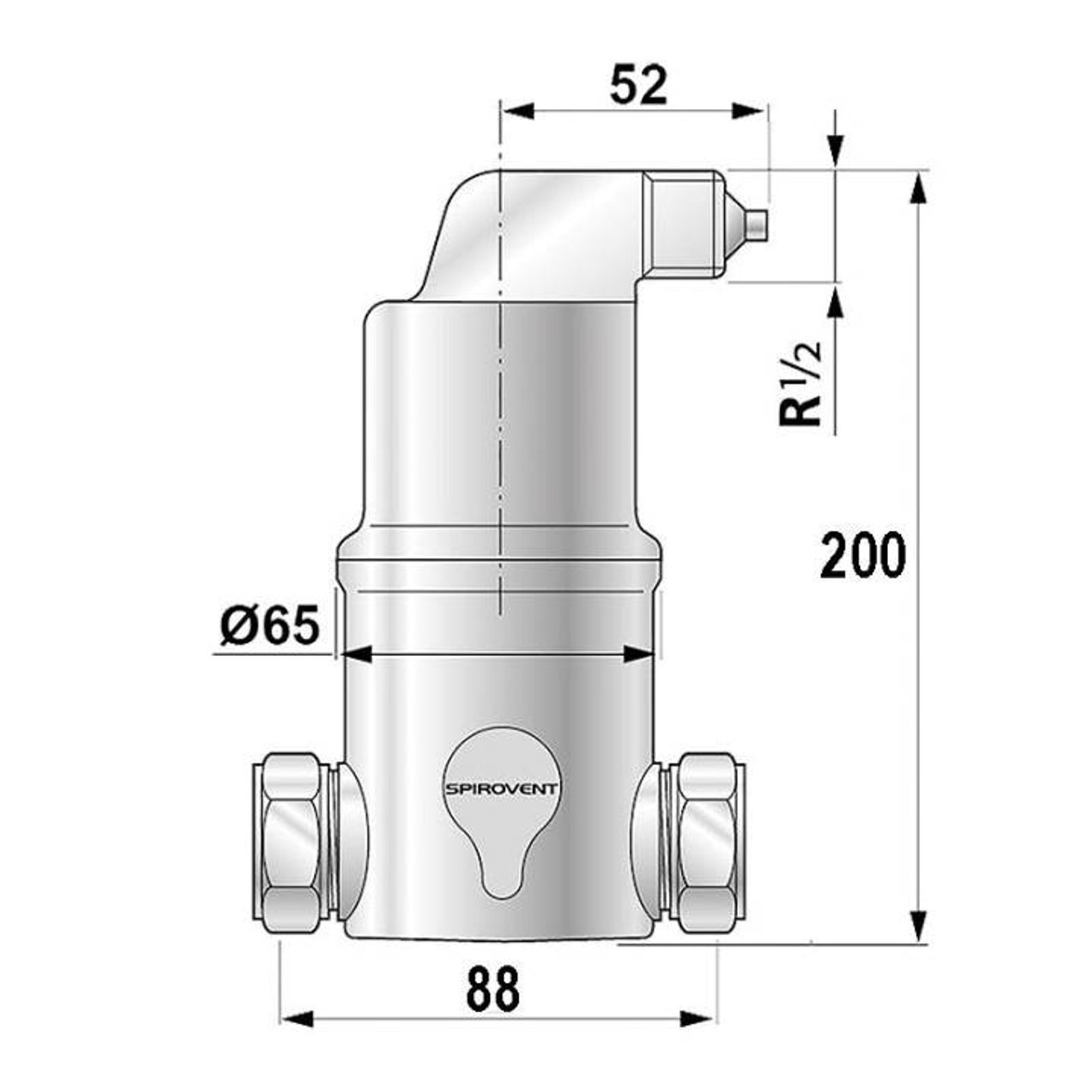 SpiroTech Mikro-Luftblasenabscheider SpiroVent AA125 1 ¼ Zoll