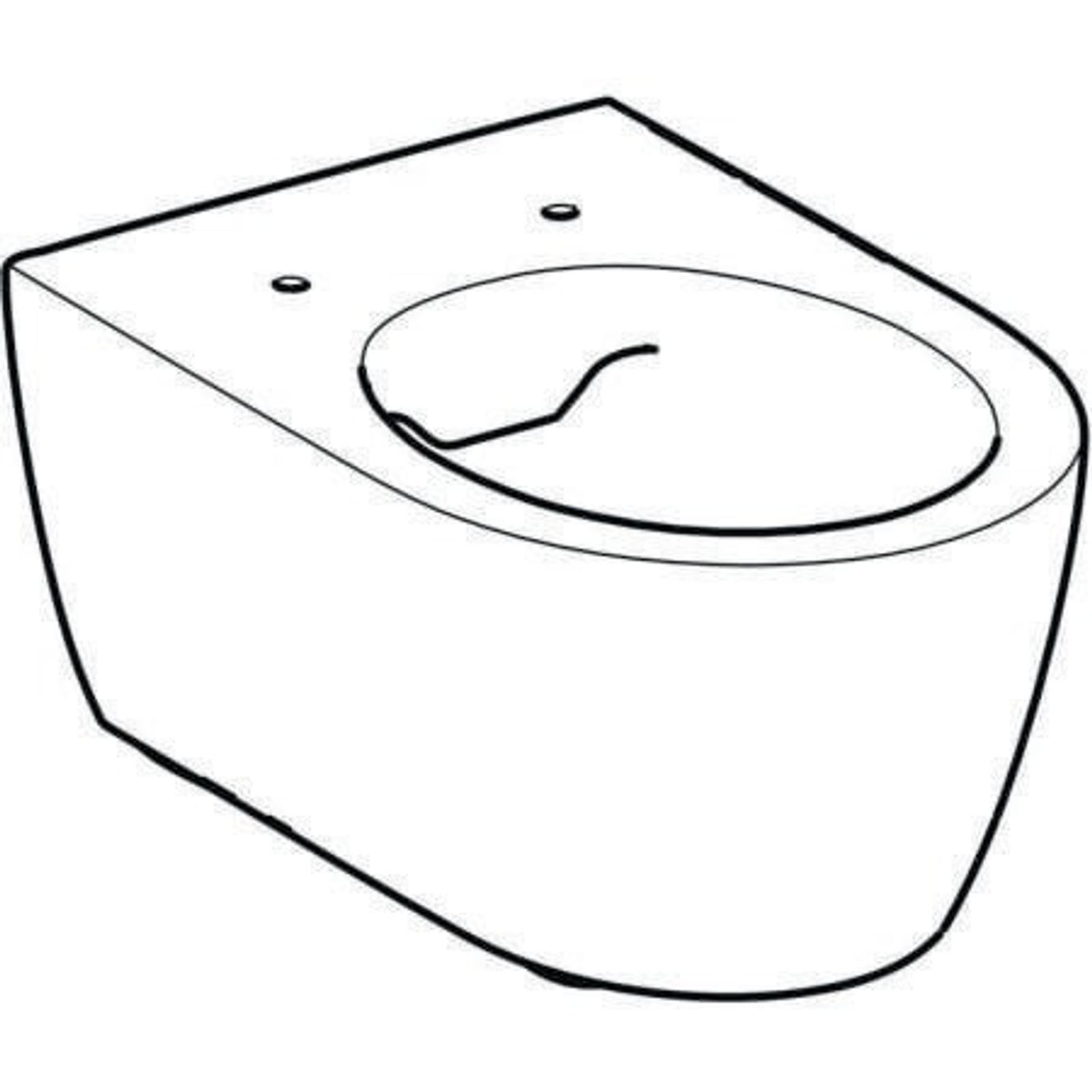 Geberit iCon Wand-WC Tiefspüler, Rimfree geschl. Form, T:53cm, weiß, KeraTect