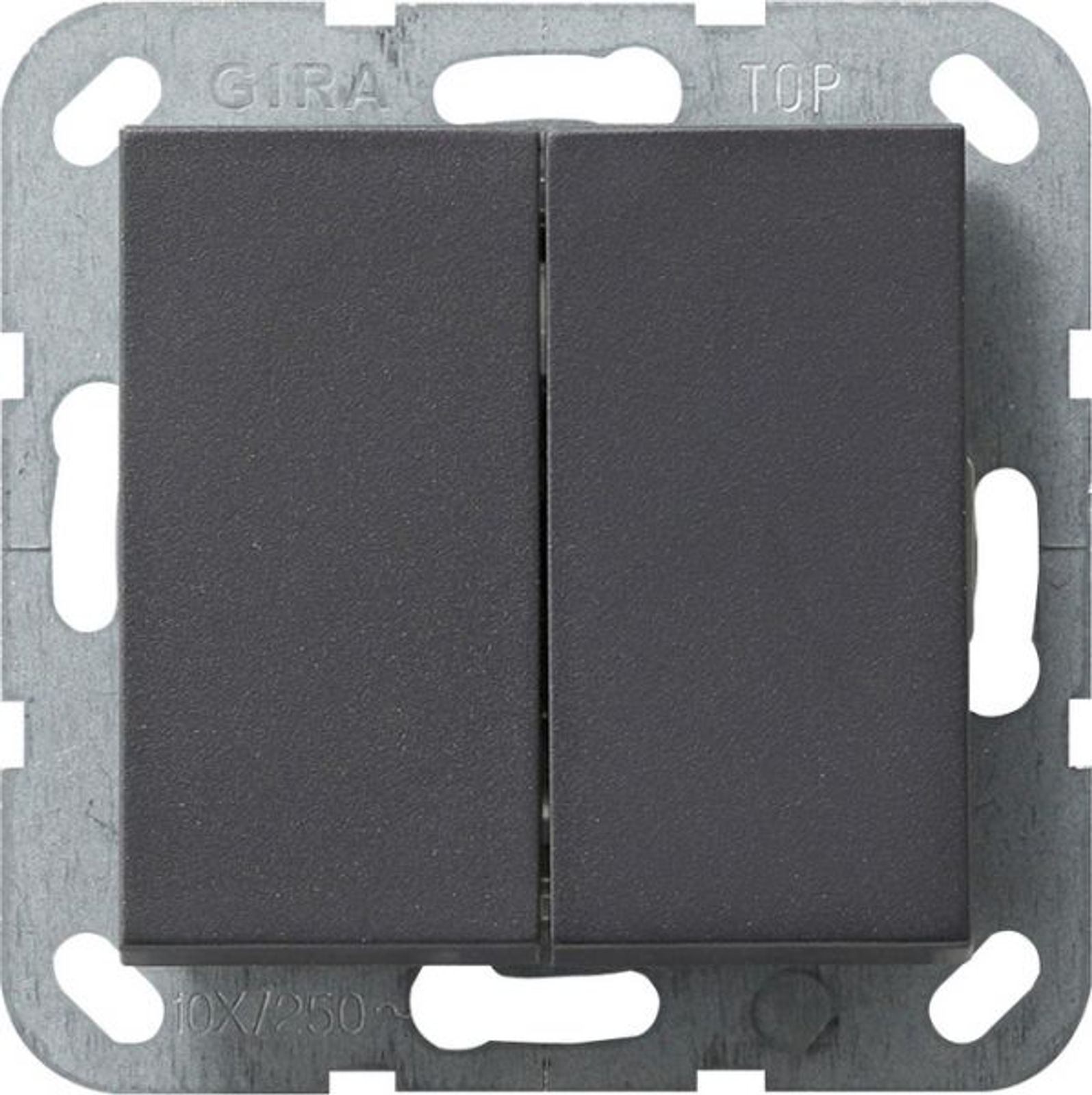 Gira 2-fach-Wechselschalter Taster anthrazit UP System 55 012828 IP20 2-fach