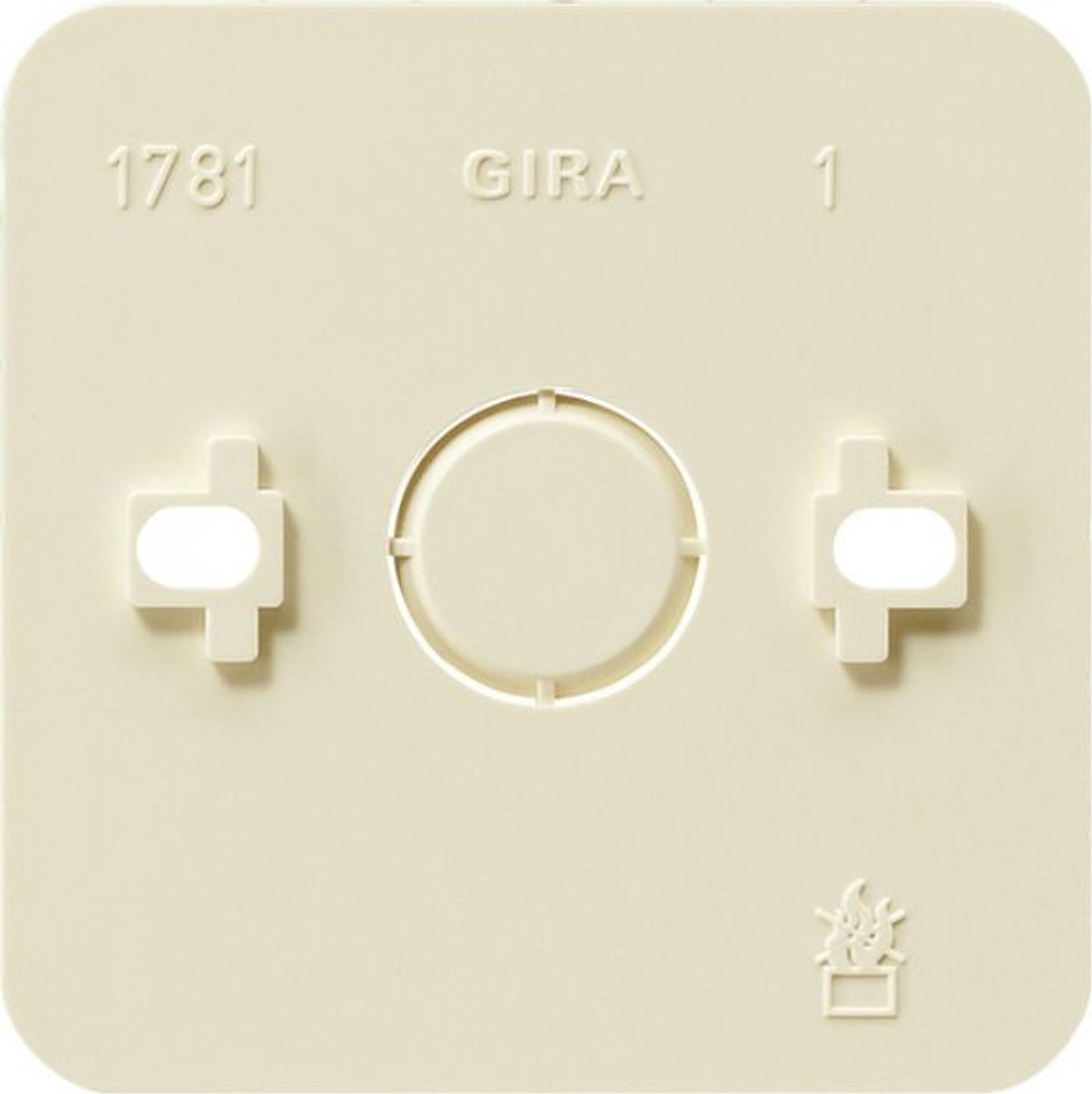 Gira Bodenplatte Kst weiß 1-fach AP 008113