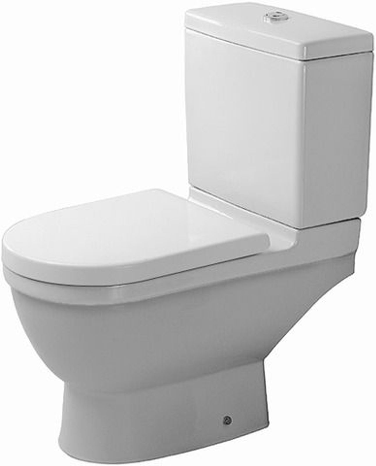 Stand-WC Kombi Starck 3 655 mm Tiefspüler, f.SPK, Abg.waagr., weiß