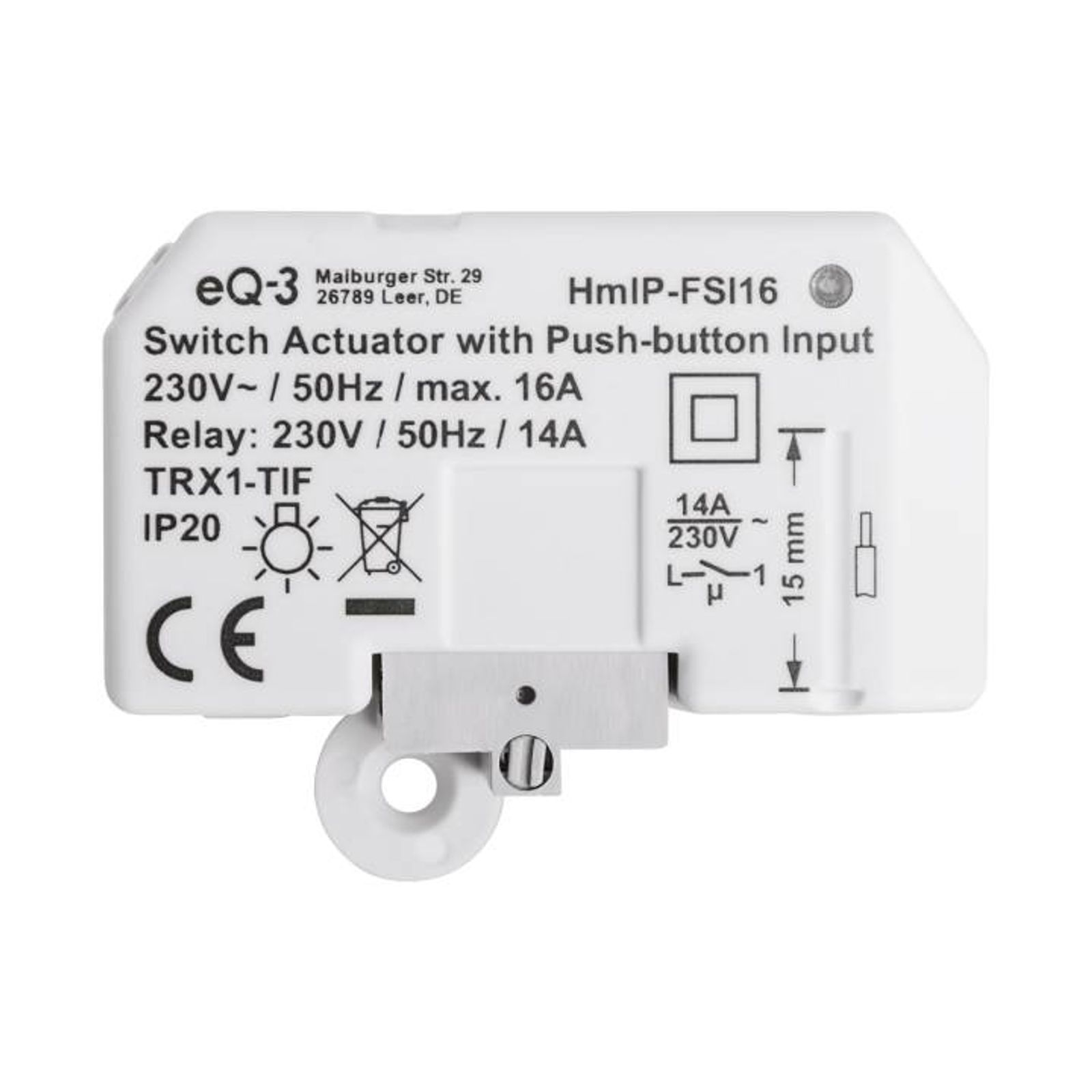 Homematic IP Smart Home Schaltaktor mit Tastereingang (16 A) - Unterputz HmIP-FSI16