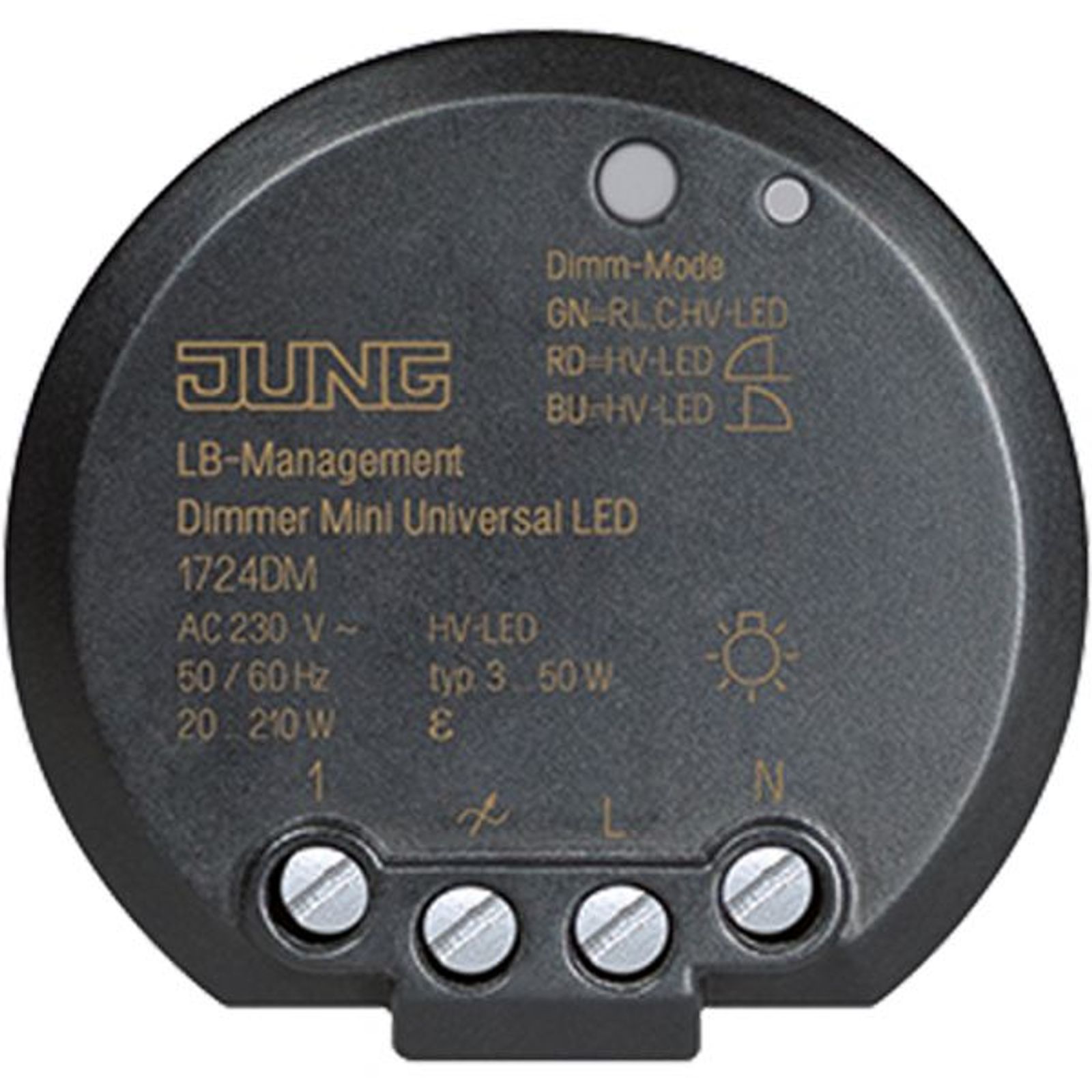 Jung Dimmer uni 20-210W UP 1724 DM Lichtwertspeicher