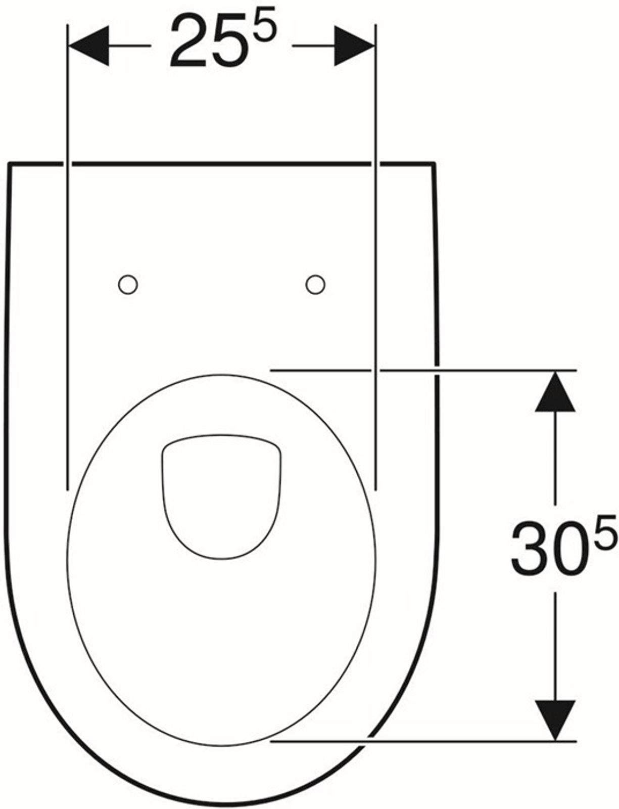 Geberit iCon Wand-WC Tiefspüler geschlossene Form, weiß, KeraTect